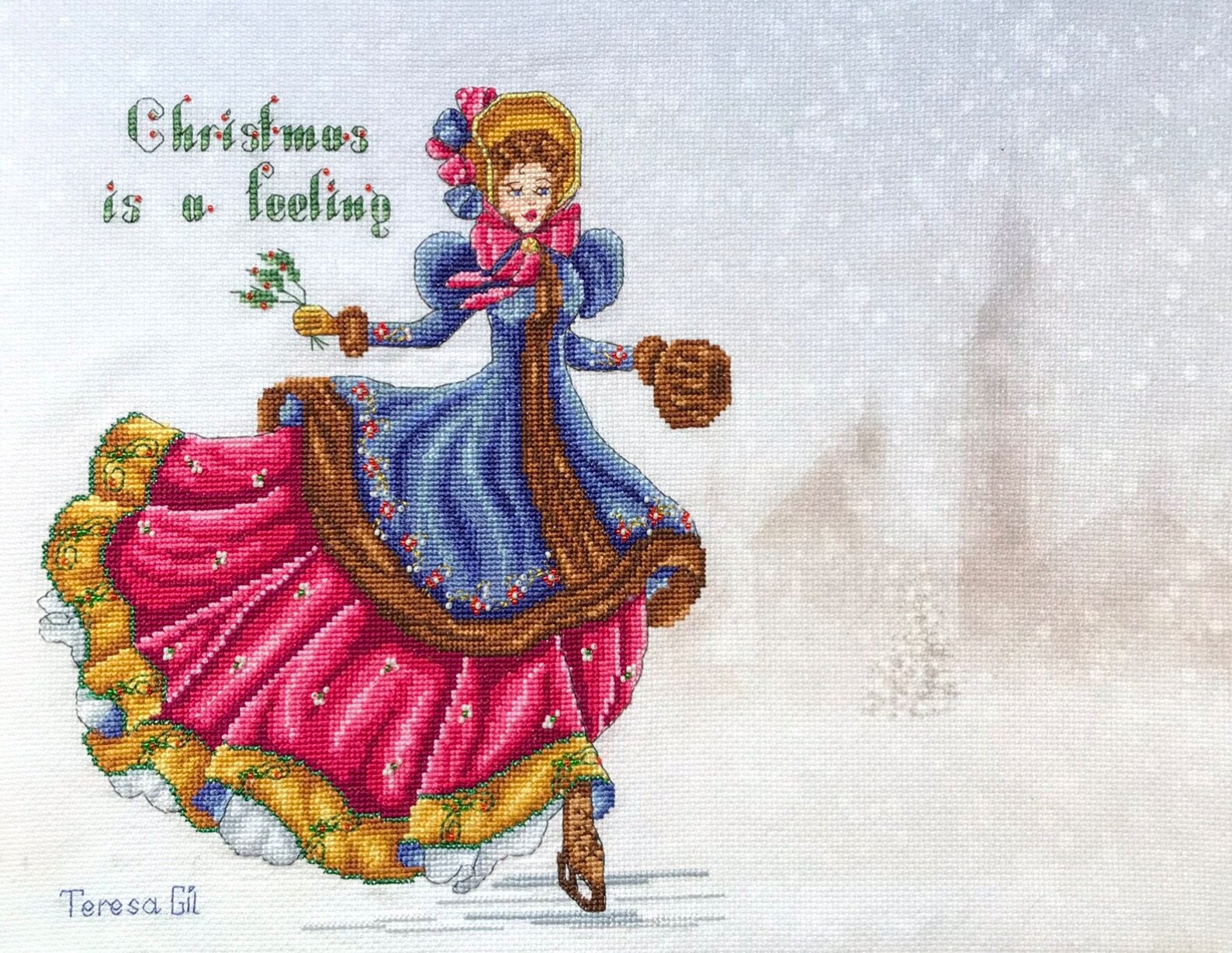 Victorian winter - Patterned Cross Stitch Fabric